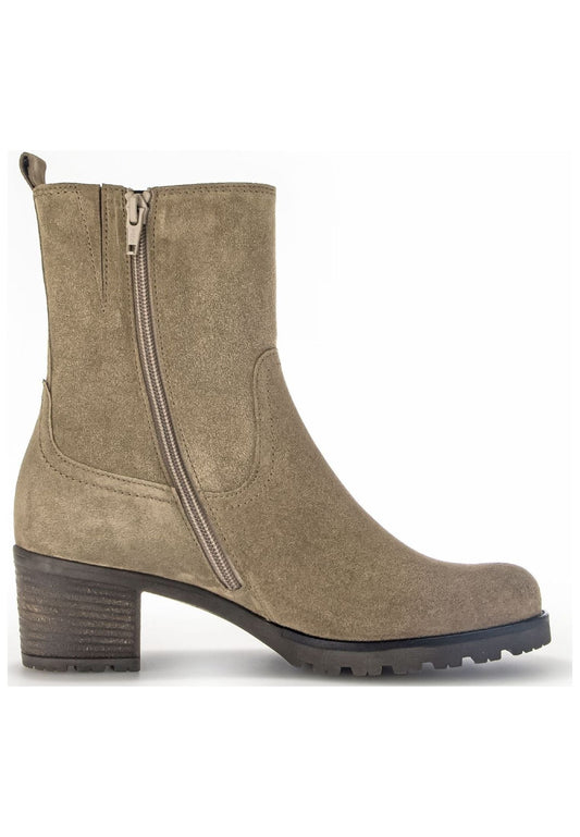 Gabor Comfort Stiefelette Veloursleder Mittelbraun
