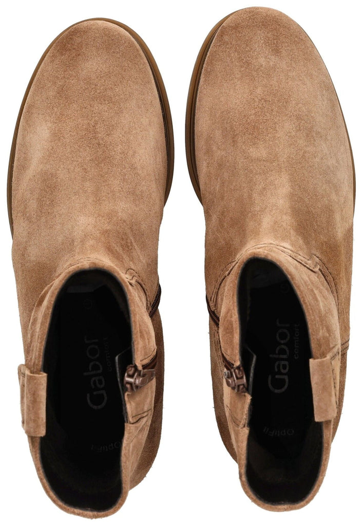 Gabor Comfort Stiefelette Veloursleder Nut Warmfutter