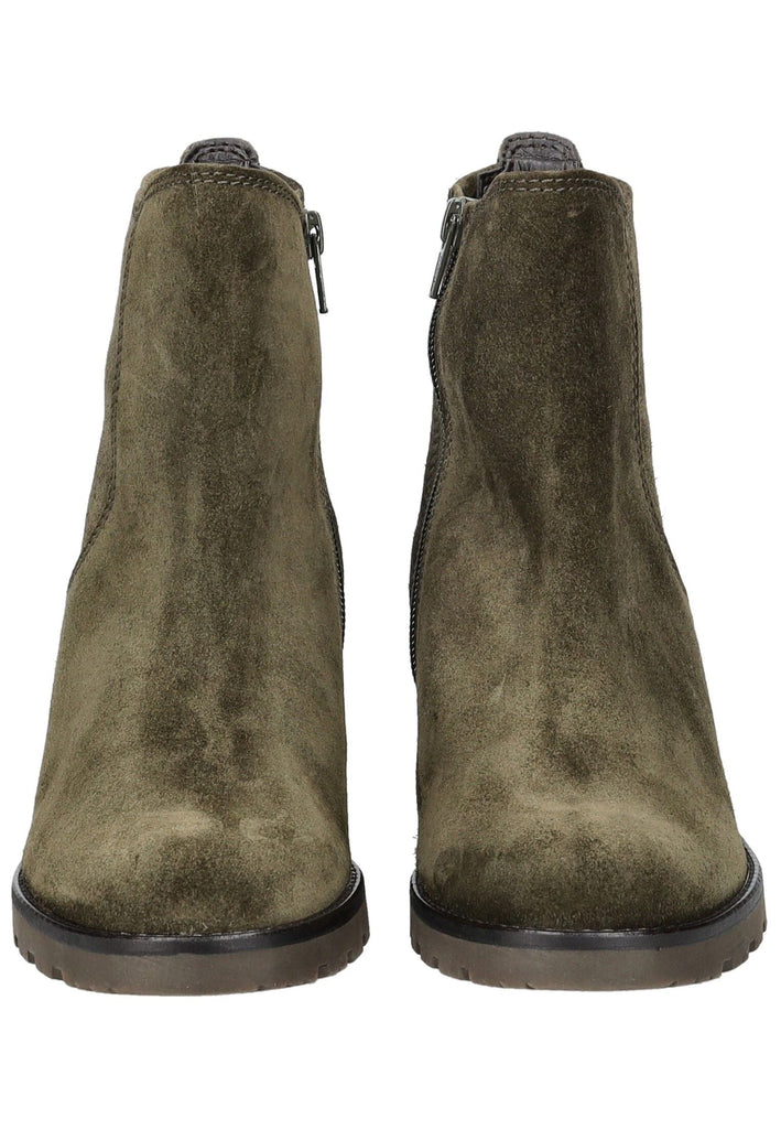 Gabor Comfort Stiefelette Veloursleder Olive Warmfutter