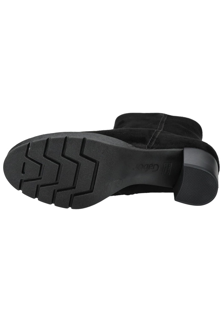 Gabor Comfort Stiefelette Veloursleder Schwarz/Schwarz Warmfutter