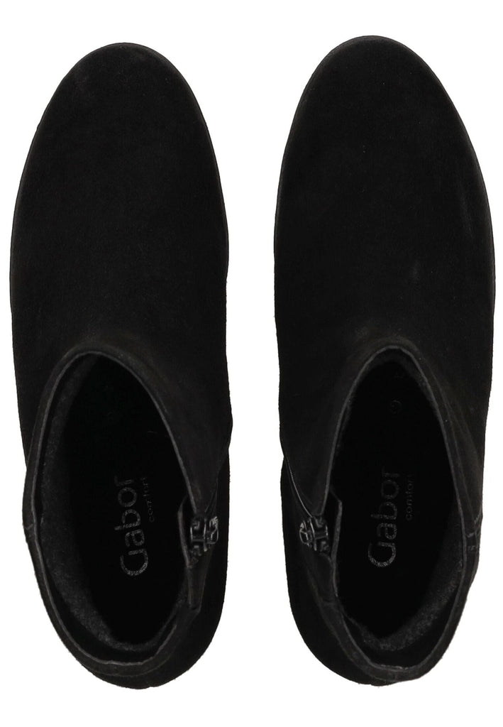 Gabor Comfort Stiefelette Veloursleder Schwarz/Schwarz Warmfutter