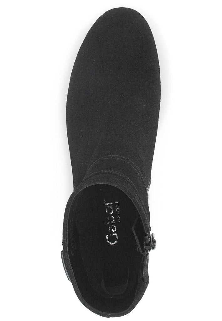 Gabor Comfort Stiefelette Veloursleder Schwarz Warmfutter