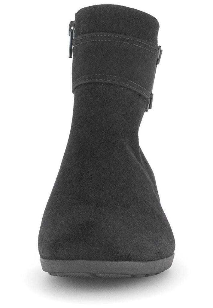 Gabor Comfort Stiefelette Veloursleder Schwarz Warmfutter