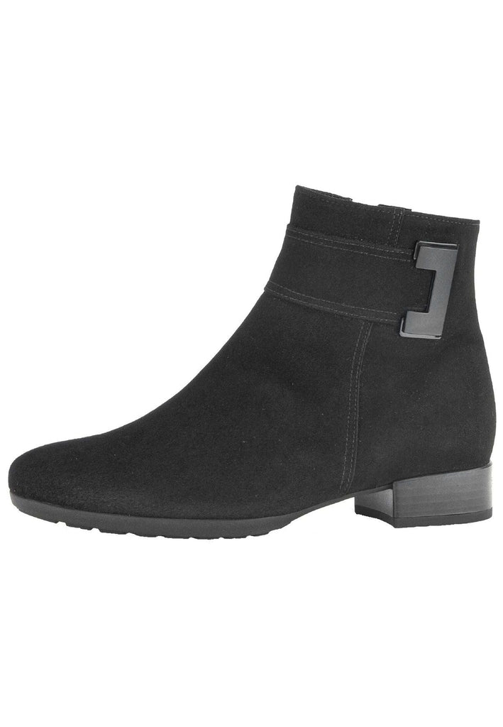 Gabor Comfort Stiefelette Veloursleder Schwarz Warmfutter