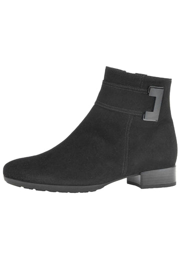 Gabor Comfort Stiefelette Veloursleder Schwarz Warmfutter