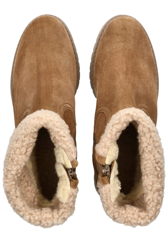 Gabor Comfort Stiefelette Veloursleder/Textil Hellbraun Warmfutter