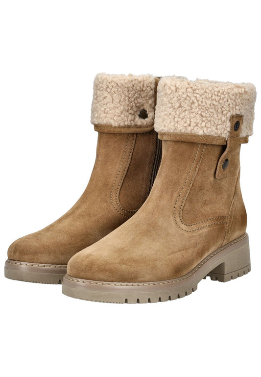 Gabor Comfort Stiefelette Veloursleder/Textil Hellbraun Warmfutter
