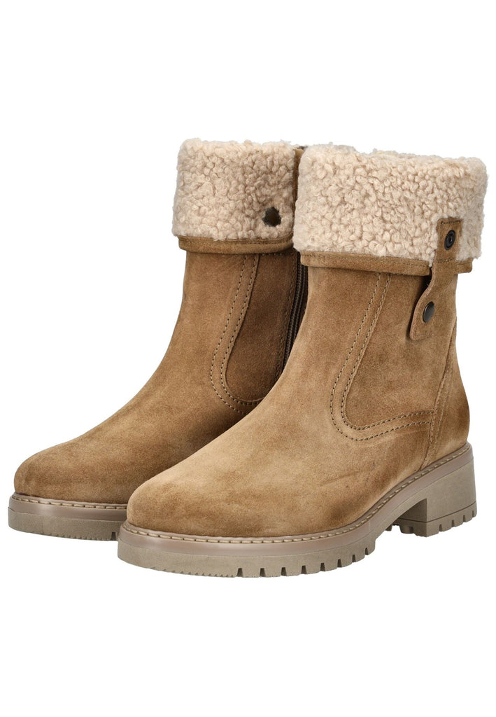 Gabor Comfort Stiefelette Veloursleder/Textil Hellbraun Warmfutter