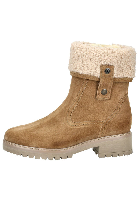 Gabor Comfort Stiefelette Veloursleder/Textil Hellbraun Warmfutter
