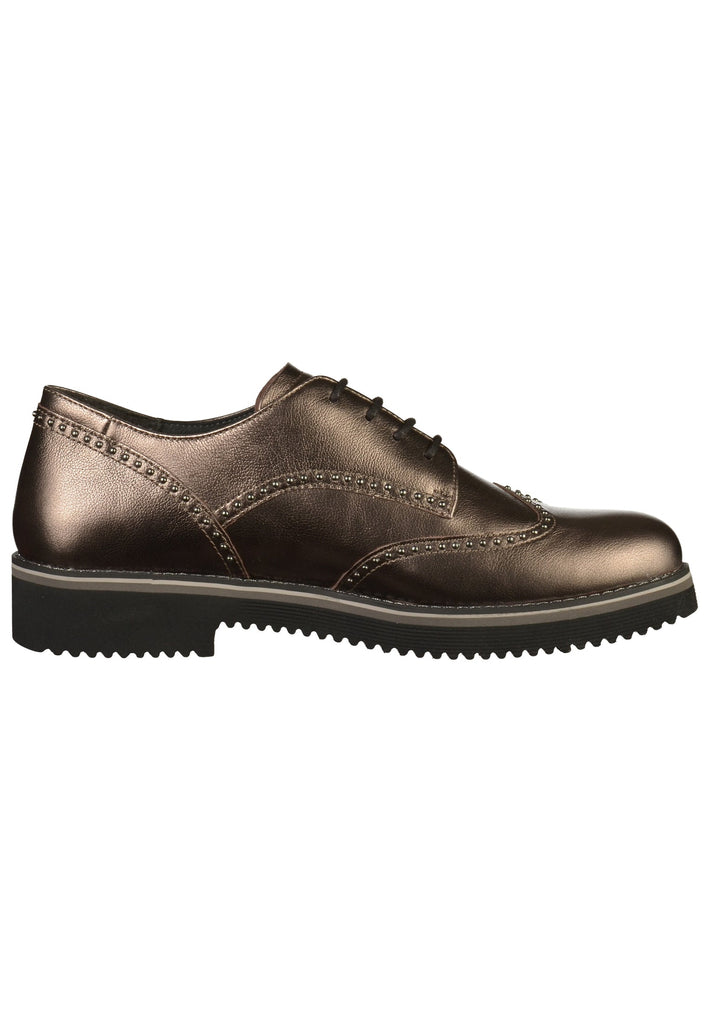 Gabor Halbschuhe Leder Altsilber