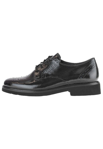 Gabor Halbschuhe Leder Schwarz Lack