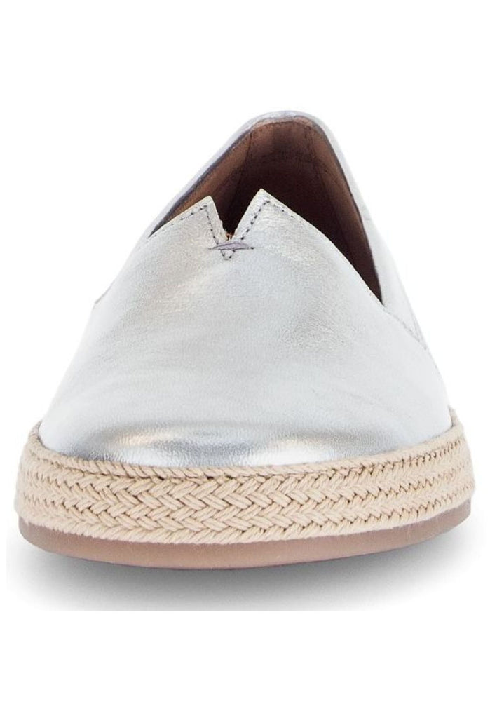 Gabor Halbschuhe Leder Silber
