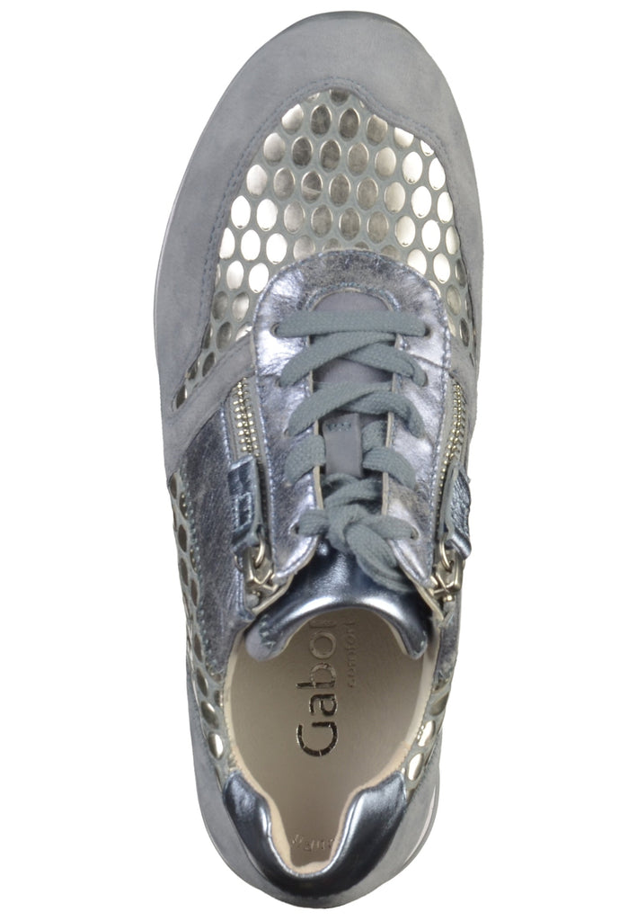 Gabor Halbschuhe Leder Silber