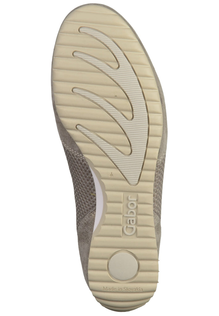 Gabor Halbschuhe Leder/Textil Silber