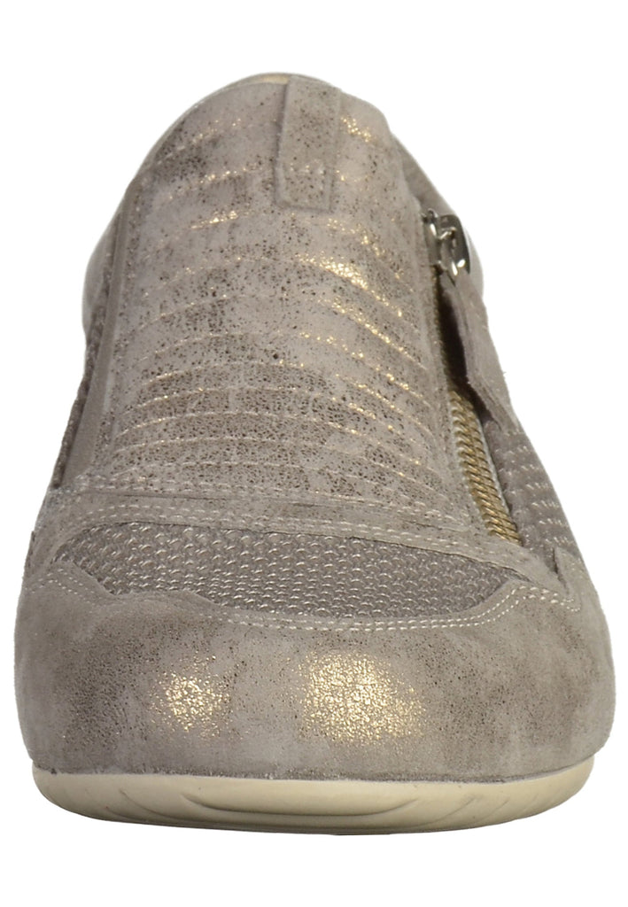 Gabor Halbschuhe Leder/Textil Silber