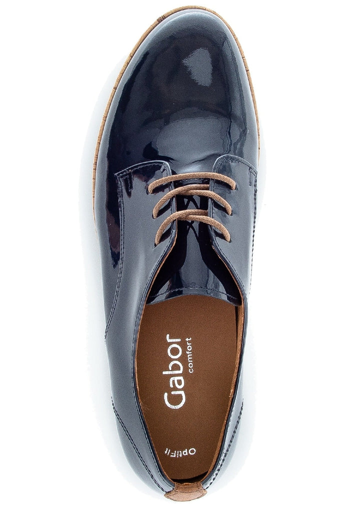 Gabor Halbschuhe Nappaleder Blau Lack