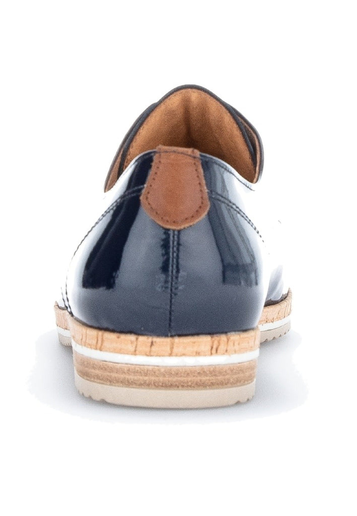 Gabor Halbschuhe Nappaleder Blau Lack