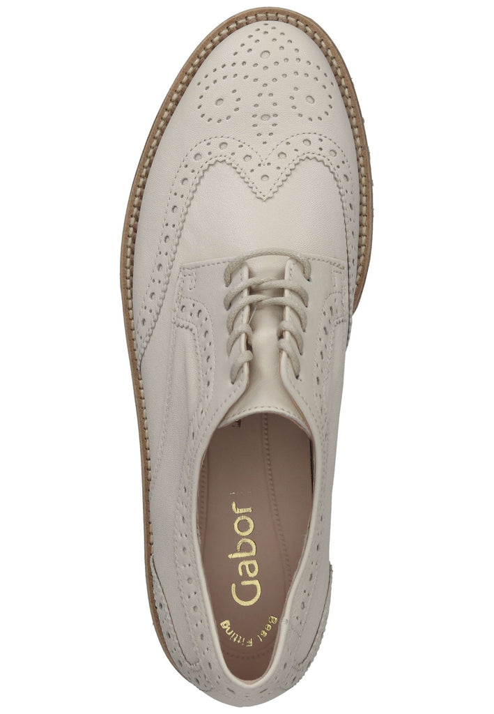 Gabor Halbschuhe Nappaleder Creme