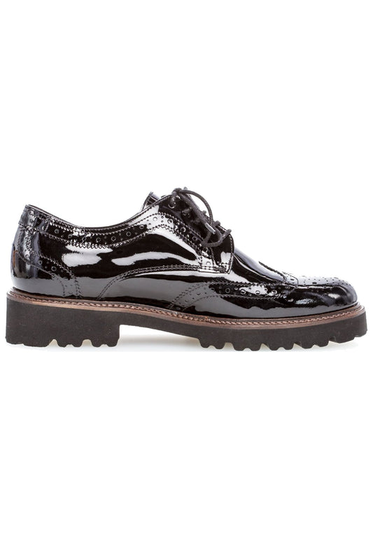 Gabor Halbschuhe Nappaleder Schwarz Lack