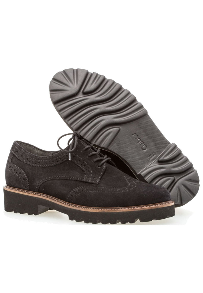 Gabor Halbschuhe Veloursleder Schwarz