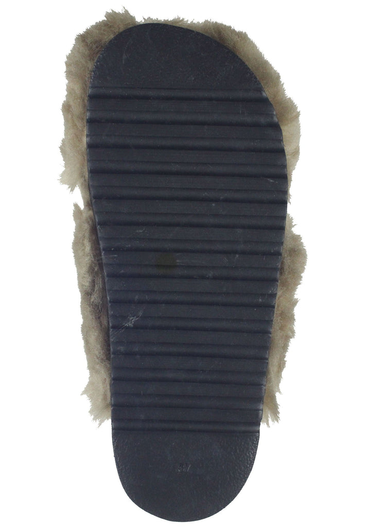 Pantoletten Gabor Hausschuhe Textil Beige Warmfutter