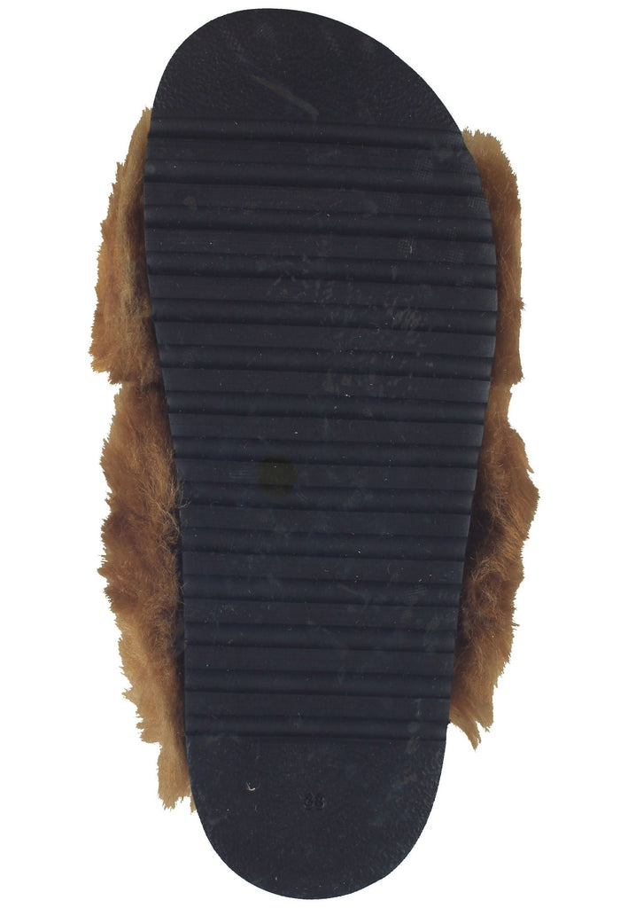 Pantoletten Gabor Hausschuhe Textil Hellbraun Warmfutter