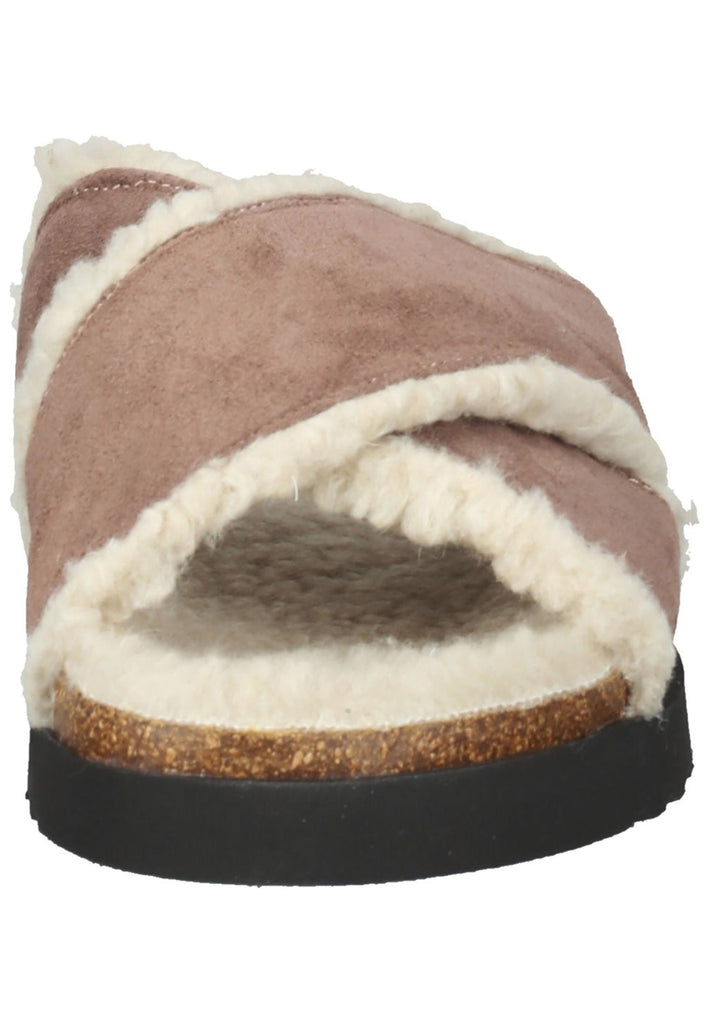 Pantoletten Gabor Hausschuhe Veloursleder Dunkelrosa Warmfutter