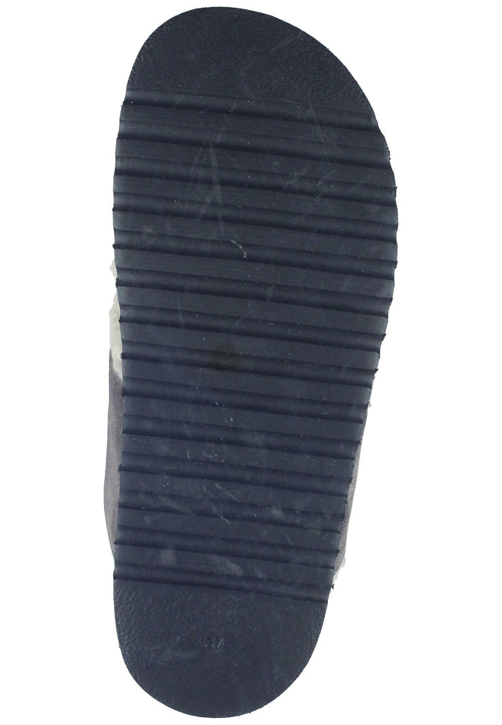 Pantoletten Gabor Hausschuhe Veloursleder Grau Warmfutter