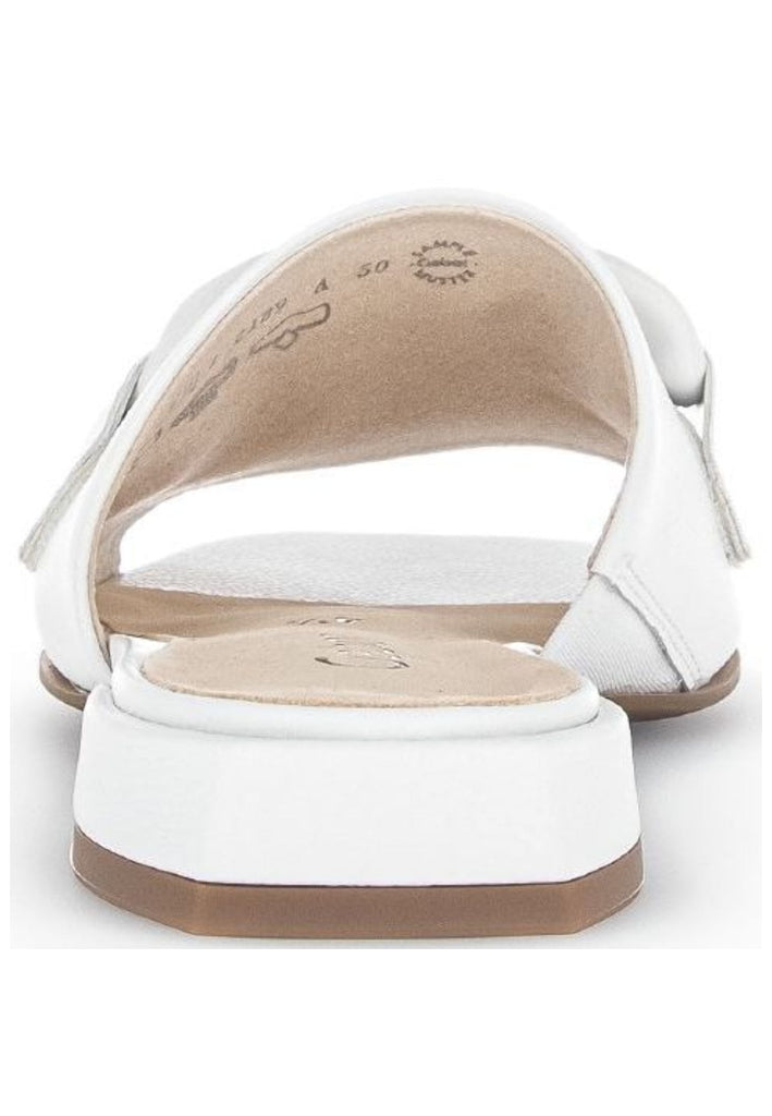 Gabor Pantoletten Glattleder Weiß