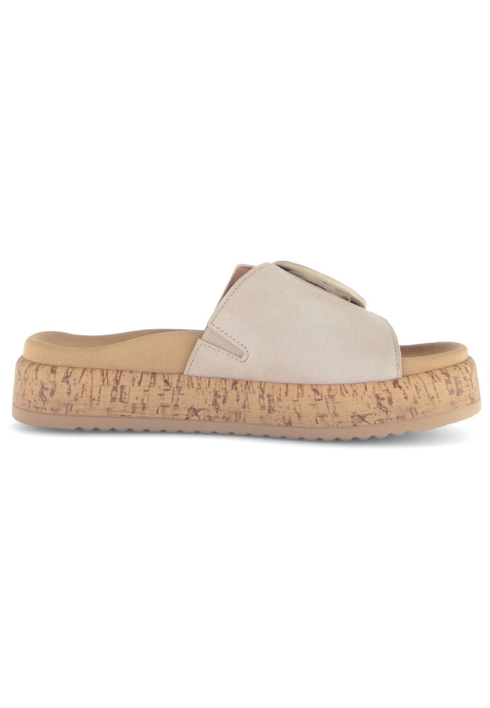 Gabor Pantoletten Leder Beige