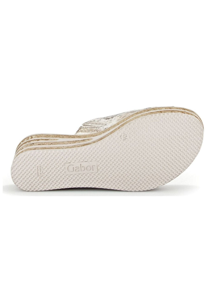 Gabor Pantoletten Leder Beige/Rosa