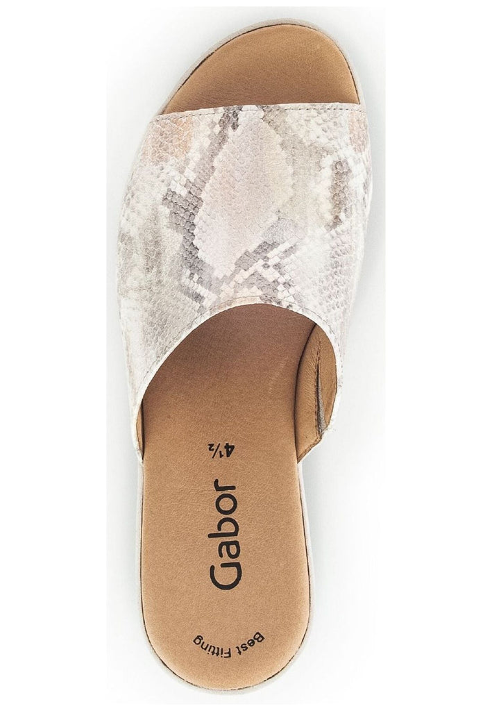 Gabor Pantoletten Leder Beige/Rosa