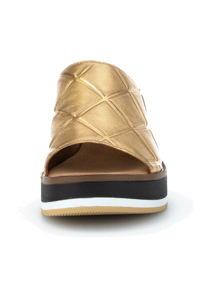 Gabor Pantoletten Leder Gold