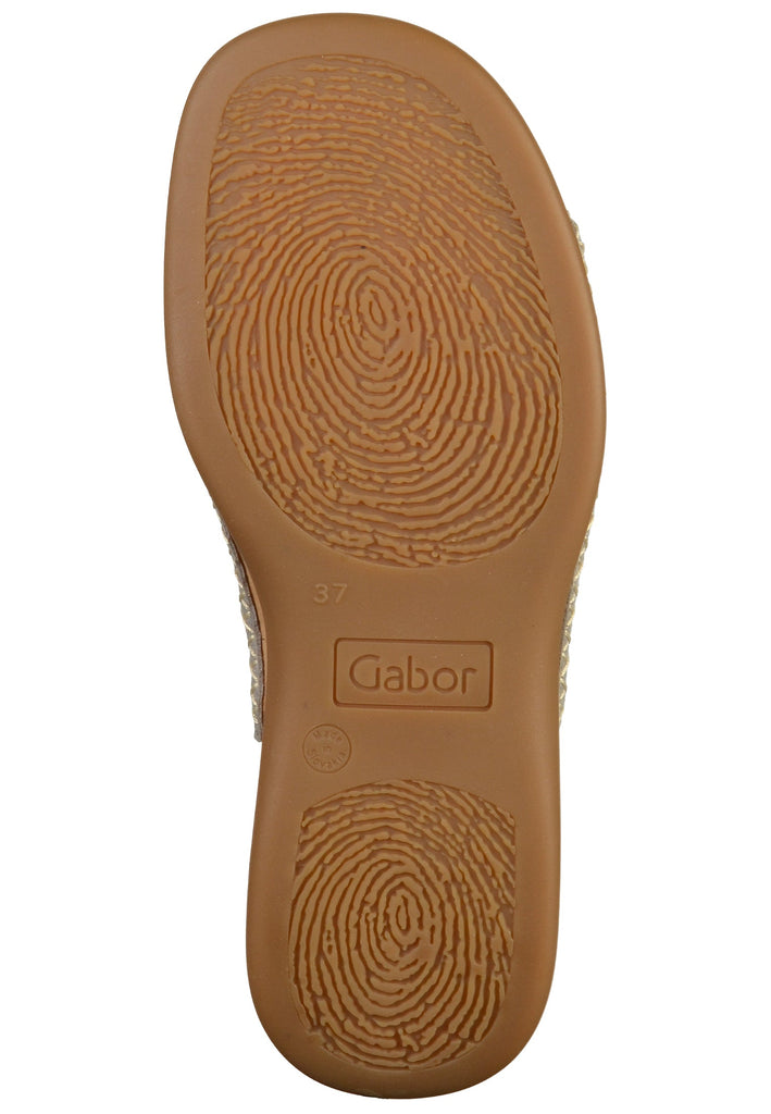 Gabor Pantoletten Leder Grau