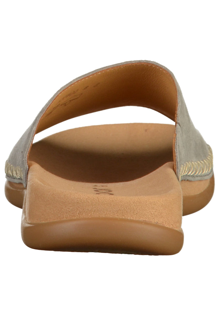 Gabor Pantoletten Leder Grau