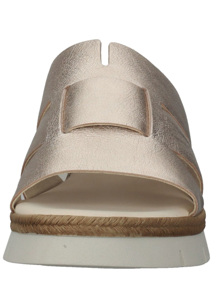 Gabor Pantoletten Leder Hellbeige