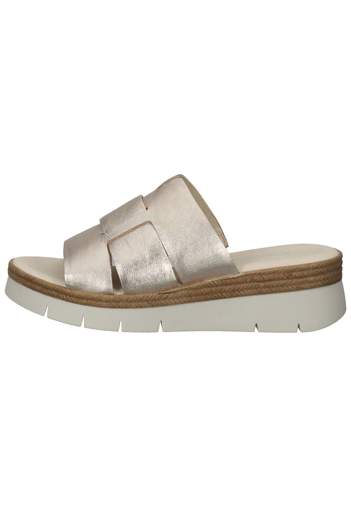 Gabor Pantoletten Leder Hellbeige