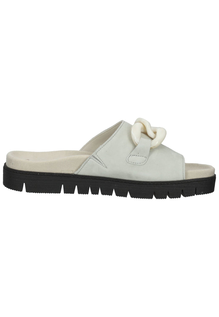 Gabor Pantoletten Leder Hellgrün