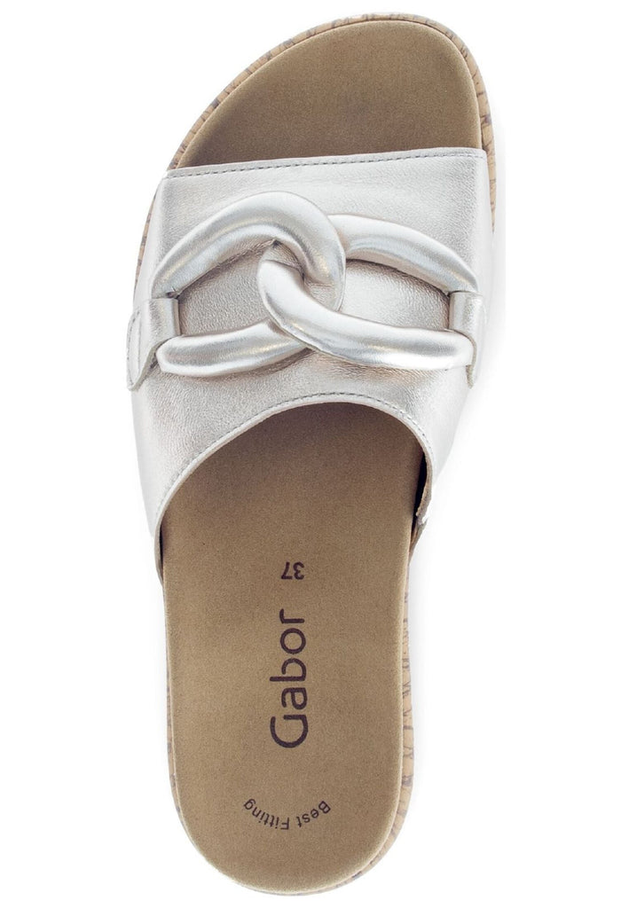 Gabor Pantoletten Leder Puder