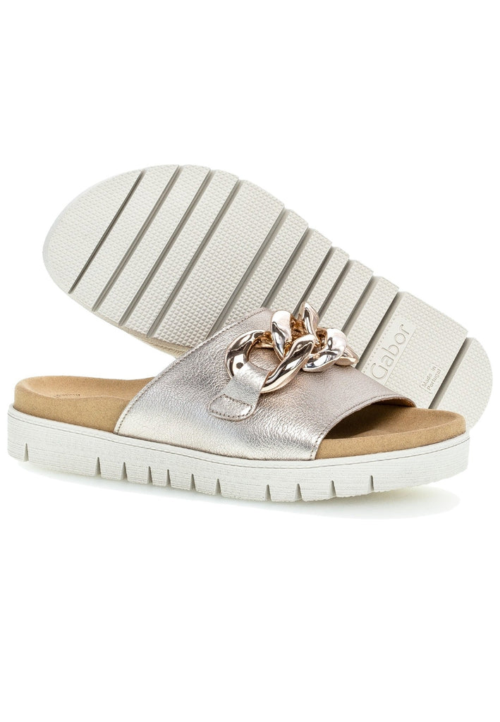 Gabor Pantoletten Leder Puder