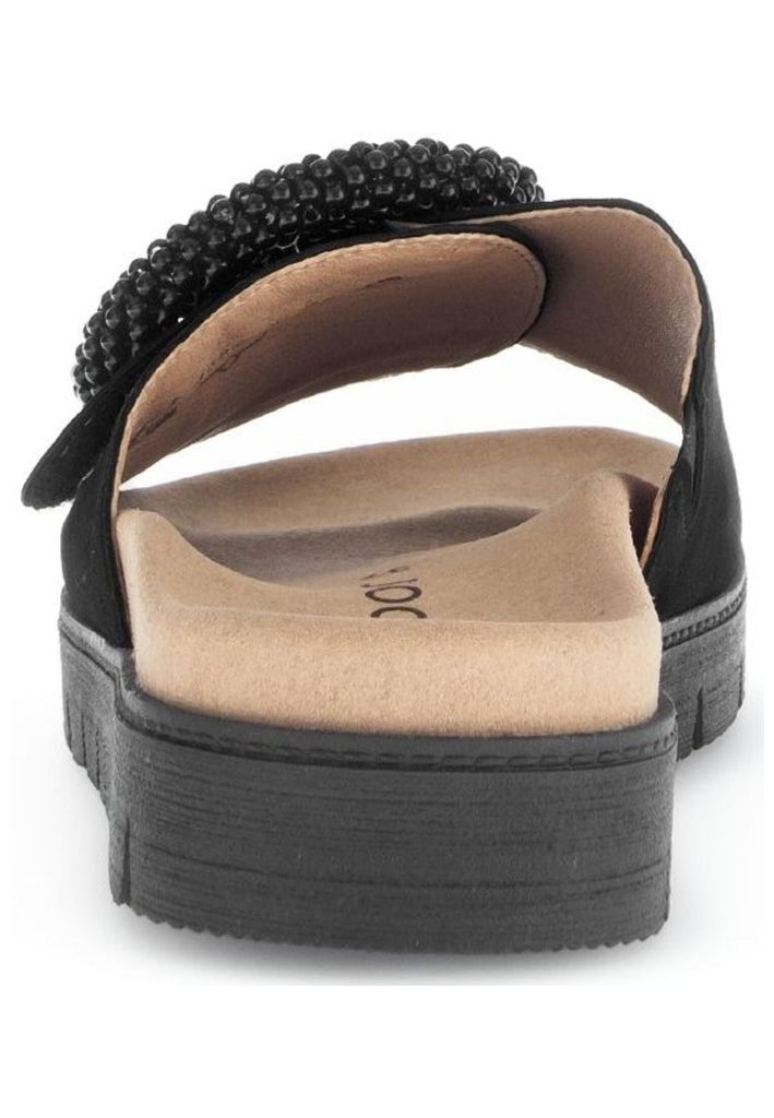 Gabor Pantoletten Leder Schwarz