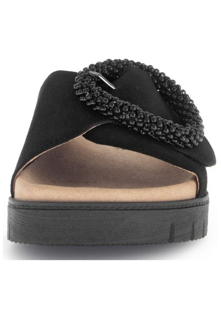 Gabor Pantoletten Leder Schwarz