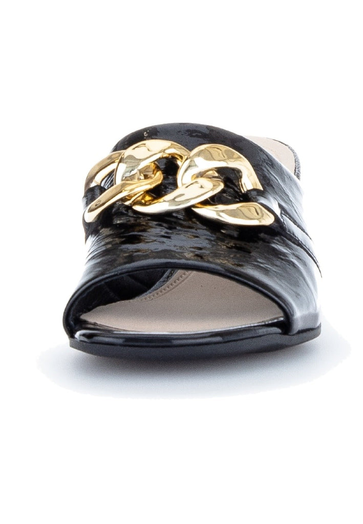 Gabor Pantoletten Leder Schwarz