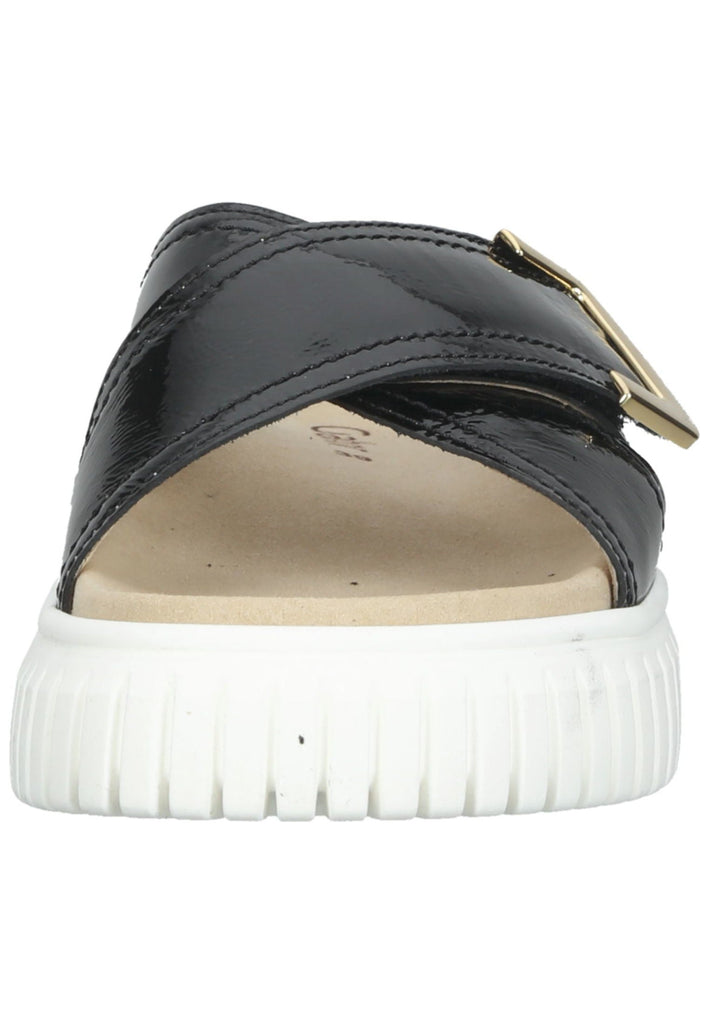 Gabor Pantoletten Leder Schwarz