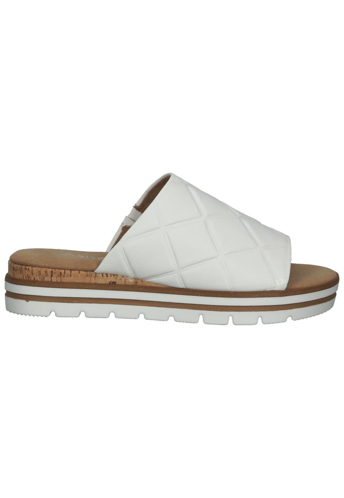 Gabor Pantoletten Leder Weiß