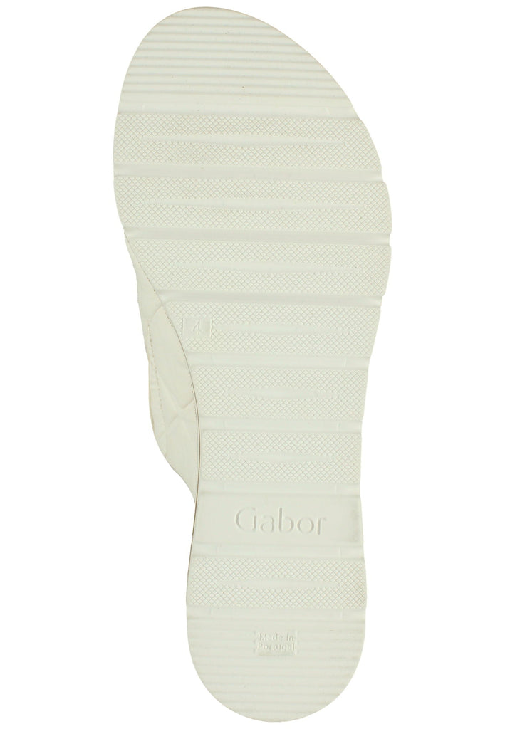 Gabor Pantoletten Leder Weiß