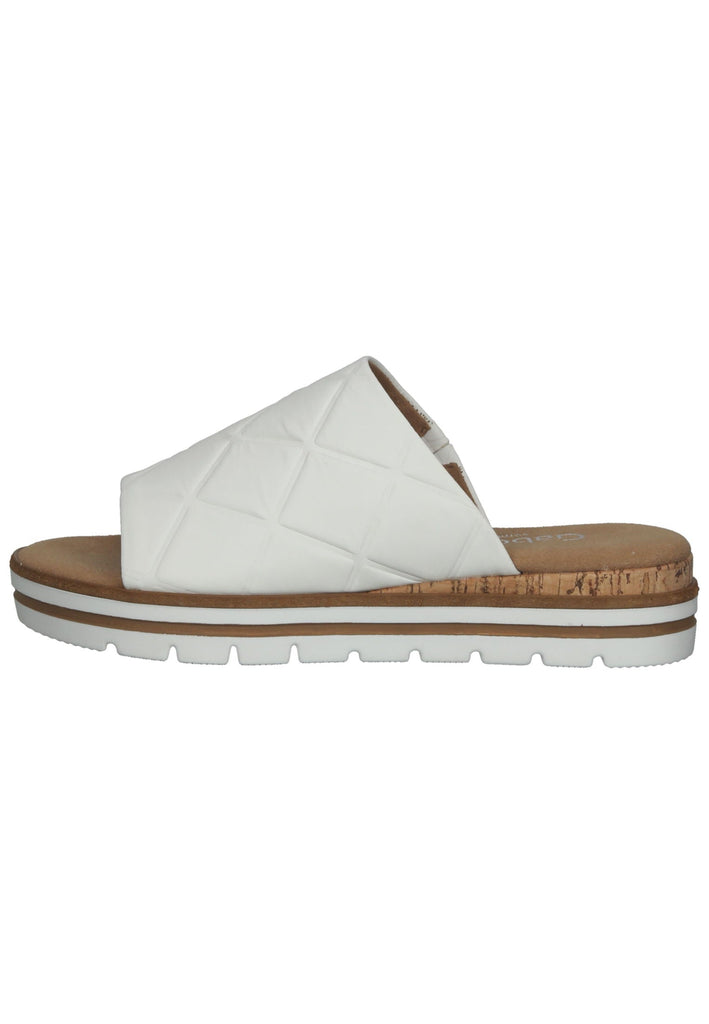 Gabor Pantoletten Leder Weiß