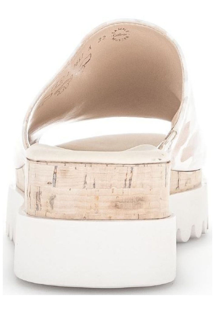 Gabor Pantoletten Leder Weiß Kombi