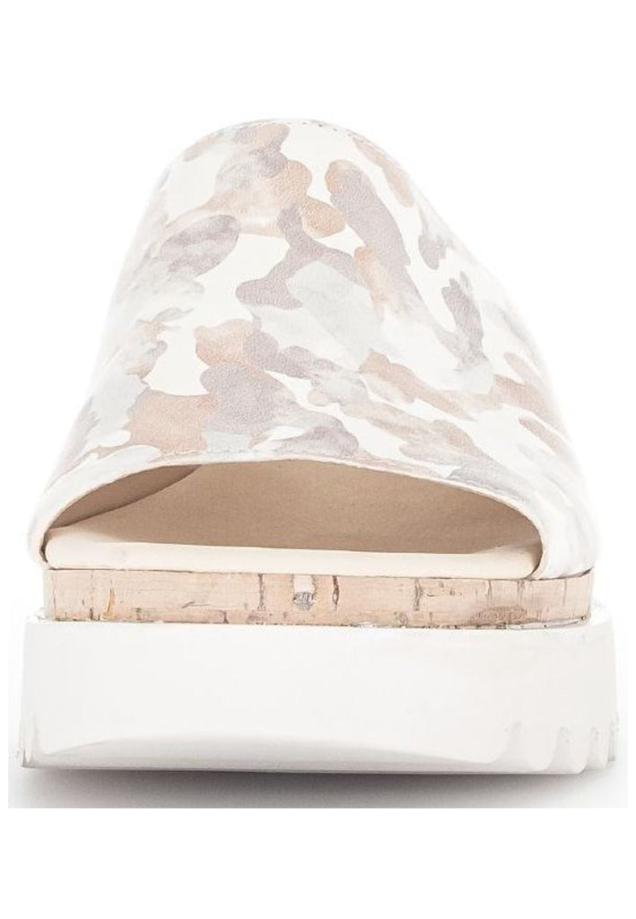 Gabor Pantoletten Leder Weiß Kombi