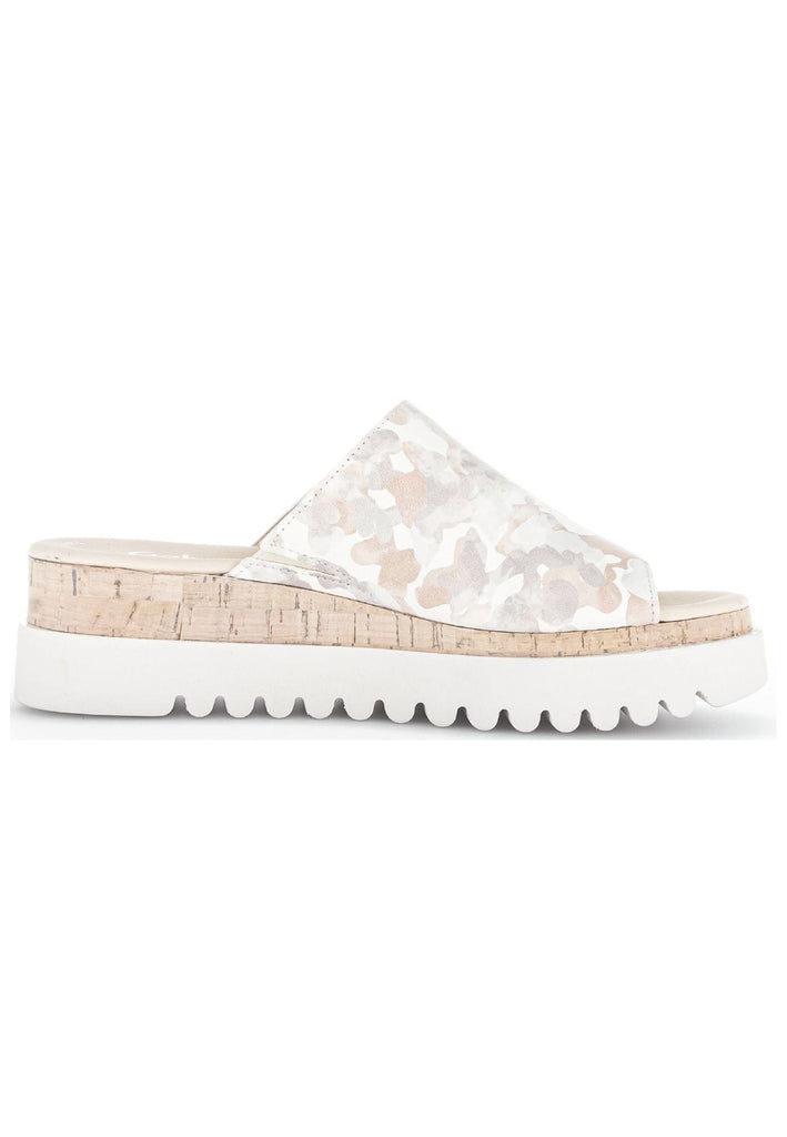 Gabor Pantoletten Leder Weiß Kombi